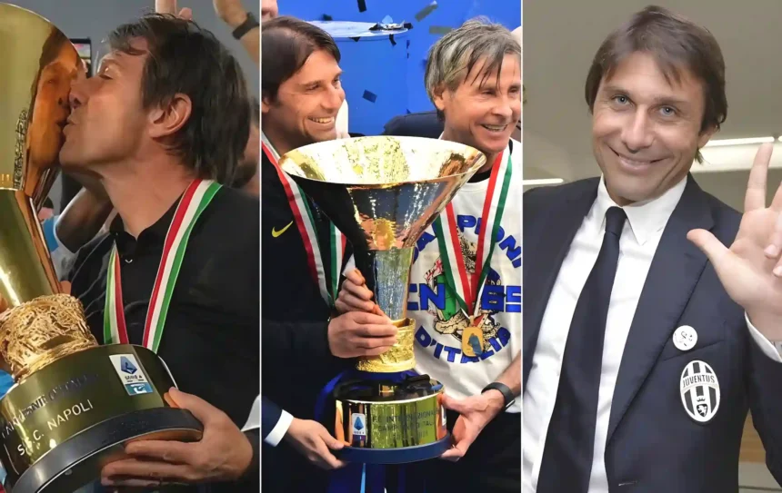 Antonio Conte became the 1st Manager to win Serie A with 3 different Clubs