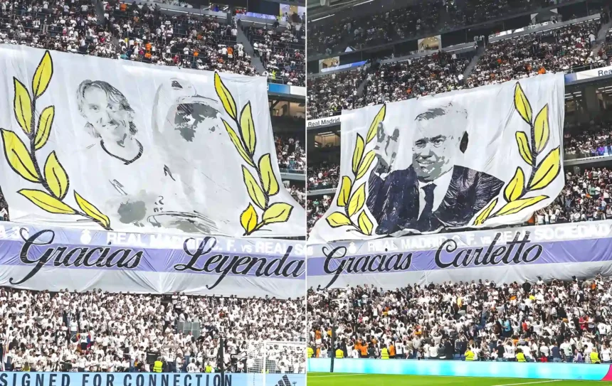 Gracious Leyenda - Gracious Carletto: Two beautiful Tifos at the Santiago Bernabeu